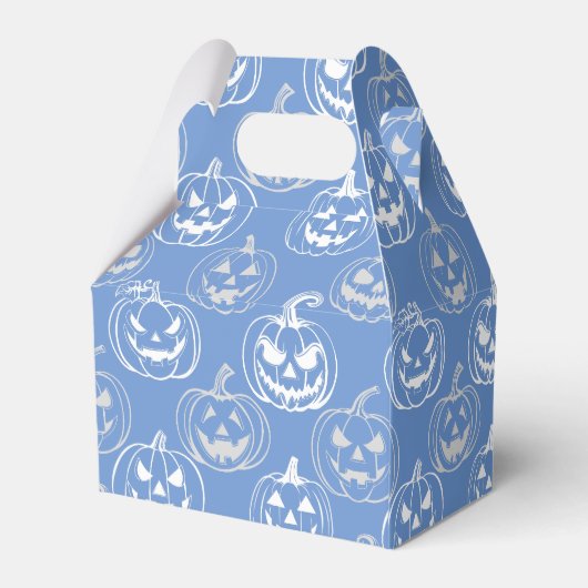 Jack-o-Laterterns Muster.White L blue BG Geschenkschachtel (Rückseite)