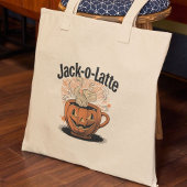 Jack-o-Latte Funny Halloween Coffee Pun Tragetasche
