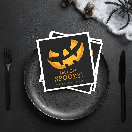 Jack-O-Lattern, verschmutztes Papier Serviette