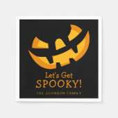 Jack-O-Lattern, verschmutztes Papier Serviette (Vorderseite)