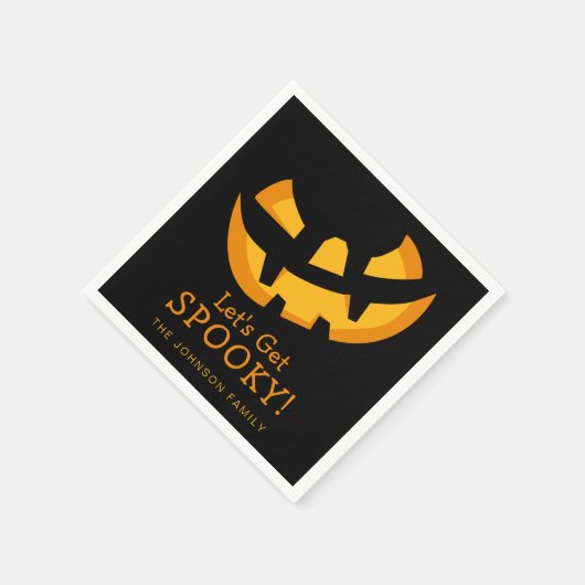 Jack-O-Lattern, verschmutztes Papier Serviette (Ecke)