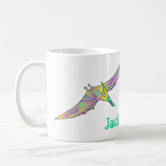 Jack odactyl farbig Pterodactyl Dinosauriername Kaffeetasse (Links)