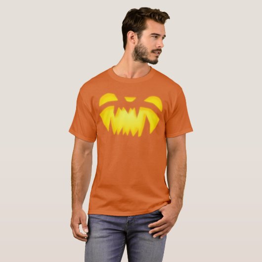Jack-oder-Lantern-Gesichtspunkt T-Shirt (Vorne ganz)