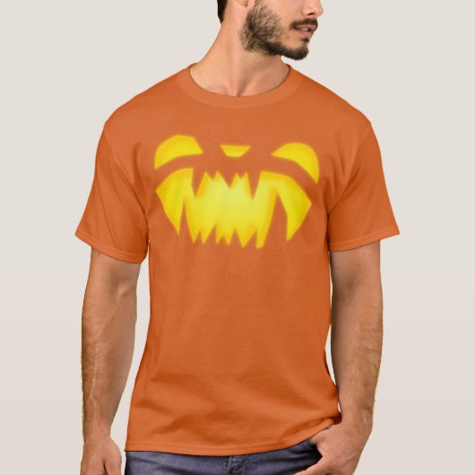 Jack-oder-Lantern-Gesichtspunkt T-Shirt (Vorderseite)
