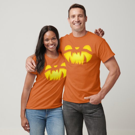 Jack-oder-Lantern-Gesichtspunkt T-Shirt (Unisex)