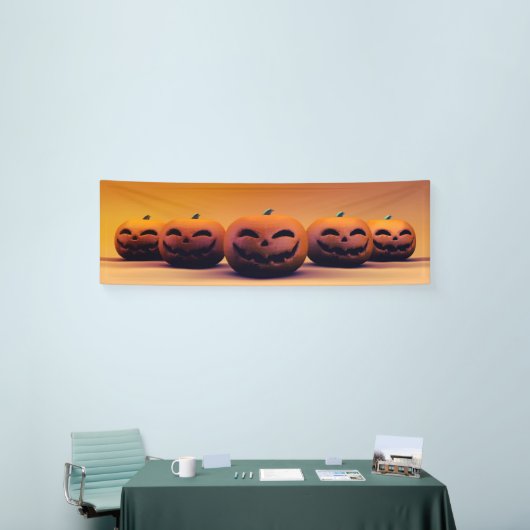 Jack-oder-Lantern-Pumpkin-Vorlagenpapier Banner (Messeveranstaltung)