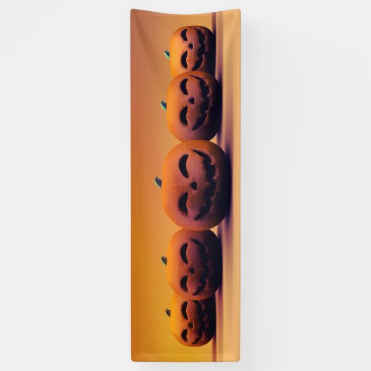Jack-oder-Lantern-Pumpkin-Vorlagenpapier Banner (Vertikal)