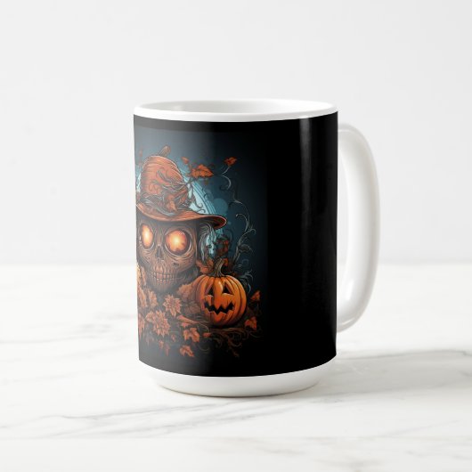 Jack-oder-Lanterns und Schädel Kaffeetasse (VorderseiteRechts)