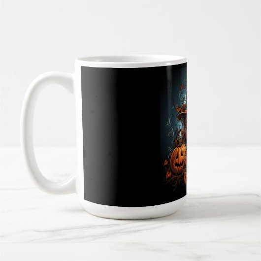 Jack-oder-Lanterns und Schädel Kaffeetasse (Links)