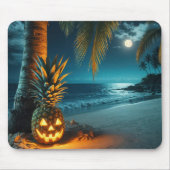 Jack-oder-Laterne Ananas am Strand Mousepad (Vorne)