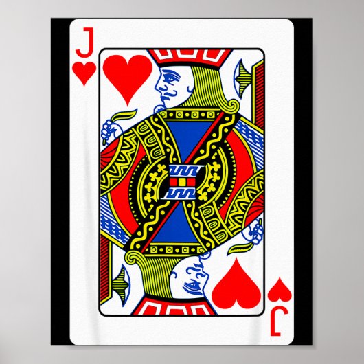Jack Of Hearts Playing Card Valentine Costume  Poster (Vorne)