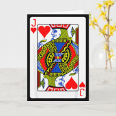 Jack Of Hearts Spielkarten-Valentinskostüm  Karte (Gelbe Blume)