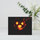 Jack O'Lantern All A'gllow Postkarte (Stehend Vorderseite)