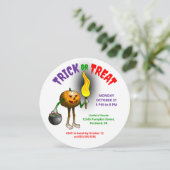 Jack O'lantern auf Trick oder Trete Einladung (Stehend Vorderseite)