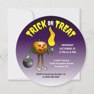 Jack O'lantern auf Trick oder Trete Einladung