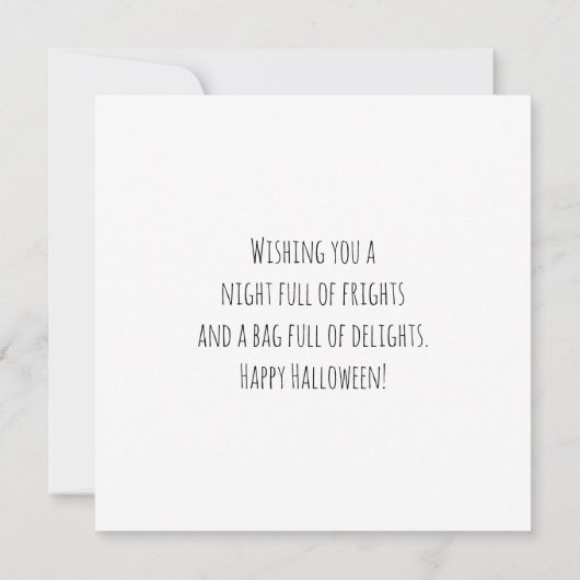 Jack O'lantern auf Trick oder Trete Karte (Rückseite)