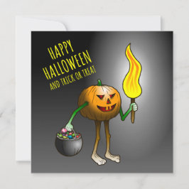 Jack O'lantern auf Trick oder Trete Karte