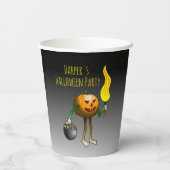 Jack O'lantern auf Trick oder Trete Pappbecher (Rückseite)