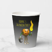 Jack O'lantern auf Trick oder Trete Pappbecher (Vorderseite)