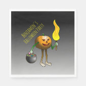 Jack O'lantern auf Trick oder Trete Serviette (Vorderseite)