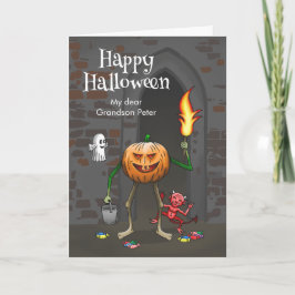 Jack O'lantern bei 'Süßes oder Saures' mit seinen Karte