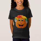 Jack O'Lantern Clown Face, Halloween Girls T-Shirt (Vorderseite)