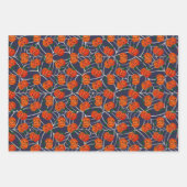 Jack o'lantern & Cobweb Pattern Kürbis Halloween Geschenkpapier Set (Vorderseite 3)