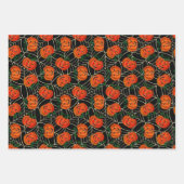 Jack o'lantern & Cobweb Pattern Kürbis Halloween Geschenkpapier Set (Vorderseite)