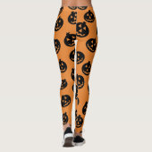 Jack O'Lantern Confetti-Leggings-Schwarzes/Orange Leggings (Rückseite)