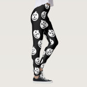 Jack O'Lantern Confetti-Leggings weiß/Schwarzes Leggings (Rechts)
