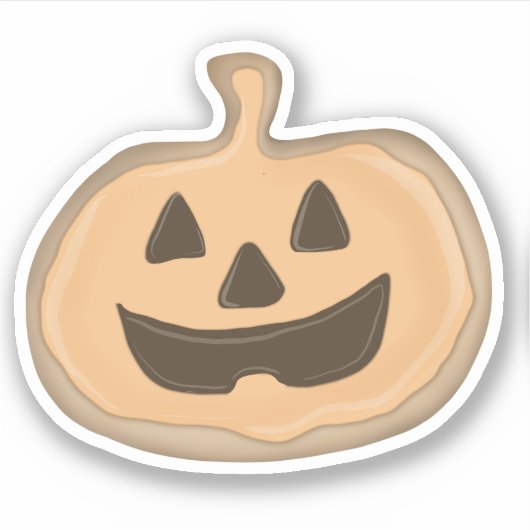 Jack o'lantern cookie aufkleber (Vorderseite)