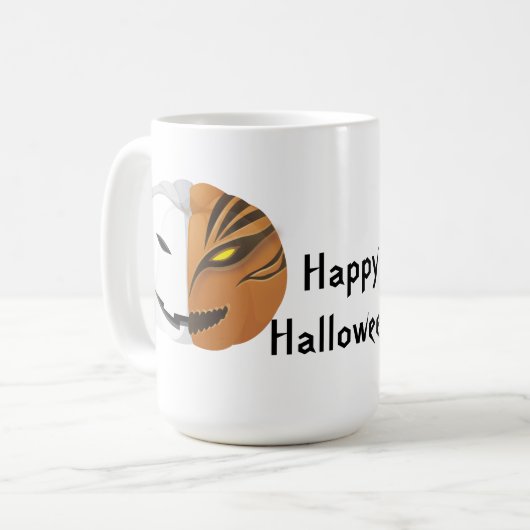 Jack O'Lantern face Halloween Kaffeetasse (Vorderseite Links)