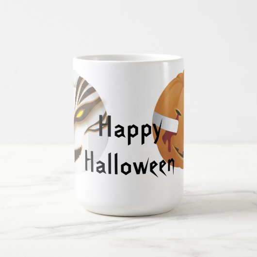 Jack O'Lantern face Halloween Kaffeetasse (Mittel)