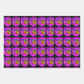 Jack O'Lantern Flecht Halloween-Party Lila Geschenkpapier Set (Vorderseite)