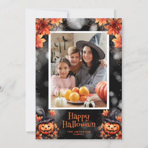 Jack O'Lantern Foto Happy Halloween Card Feiertagskarte