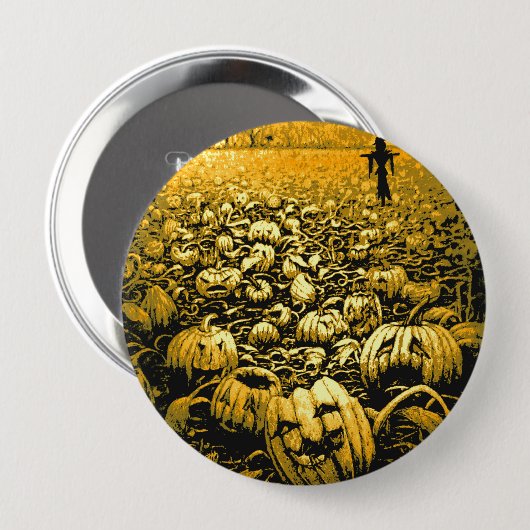 Jack O'Lantern Graveyard Button (Vorne & Hinten)