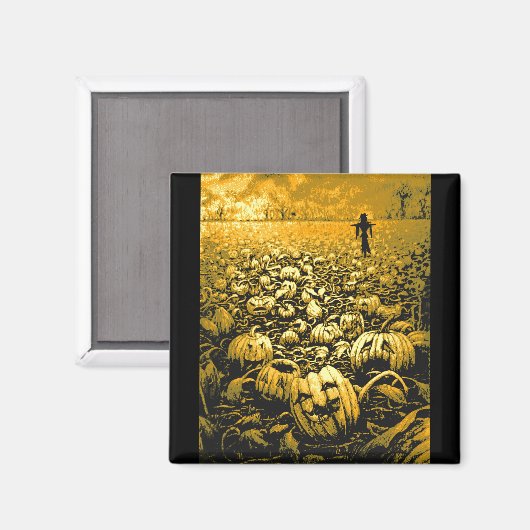 Jack O'Lantern Graveyard Magnet (Vorderseite/Rückseite)