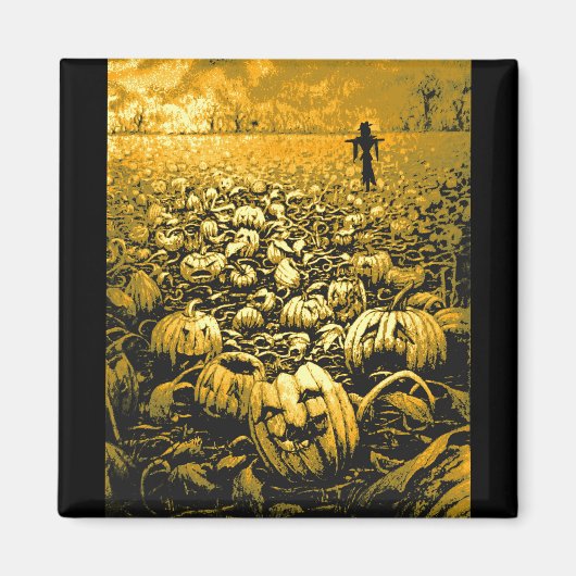 Jack O'Lantern Graveyard Magnet (Vorne)