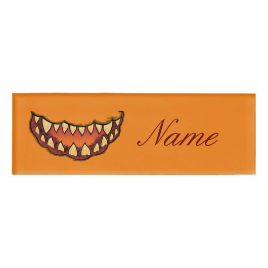 Jack o'lantern Grimace Gap Tooth Thunder_Cove Namenschild (Vorderseite)