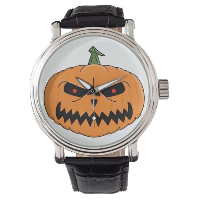 Jack O'Lantern Halloween Armbanduhr (Vorderseite)