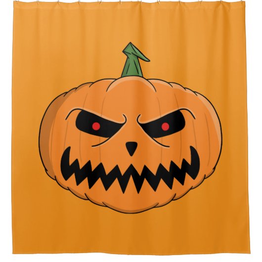 Jack O'Lantern Halloween Duschvorhang (Vorderseite)