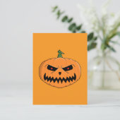 Jack O'Lantern Halloween Feiertagspostkarte (Stehend Vorderseite)