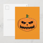 Jack O'Lantern Halloween Feiertagspostkarte (Vorne/Hinten)