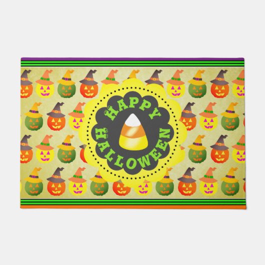 Jack o'Lantern Halloween Fußmatte (Vorderseite)