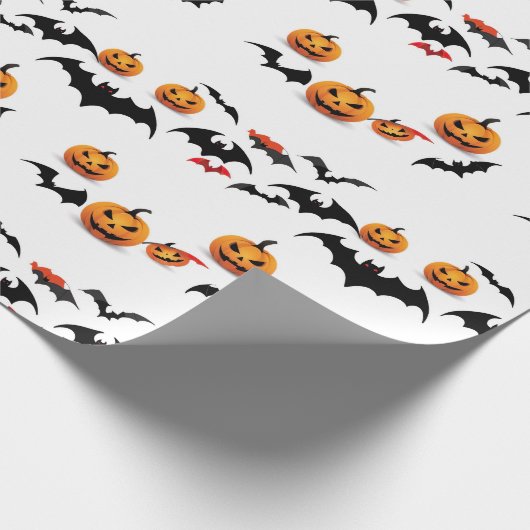Jack O'lantern Halloween Geschenkpapier (Ecke)