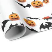 Jack O'lantern Halloween Geschenkpapier (Rolleneckpunkt)