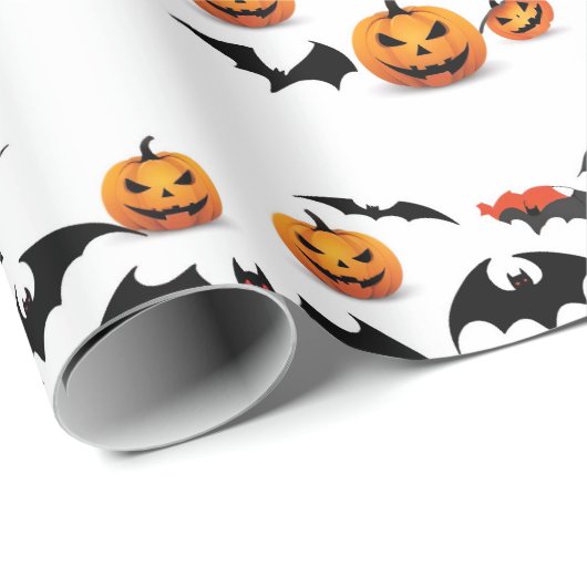 Jack O'lantern Halloween Geschenkpapier (Rolleneckpunkt)