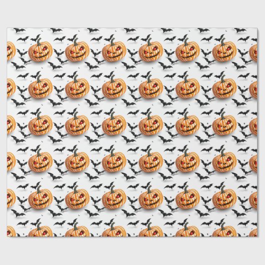 Jack O'lantern Halloween Geschenkpapier (Flach)
