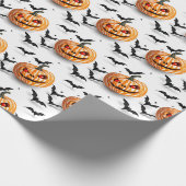 Jack O'lantern Halloween Geschenkpapier (Ecke)