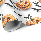 Jack O'lantern Halloween Geschenkpapier (Rolleneckpunkt)